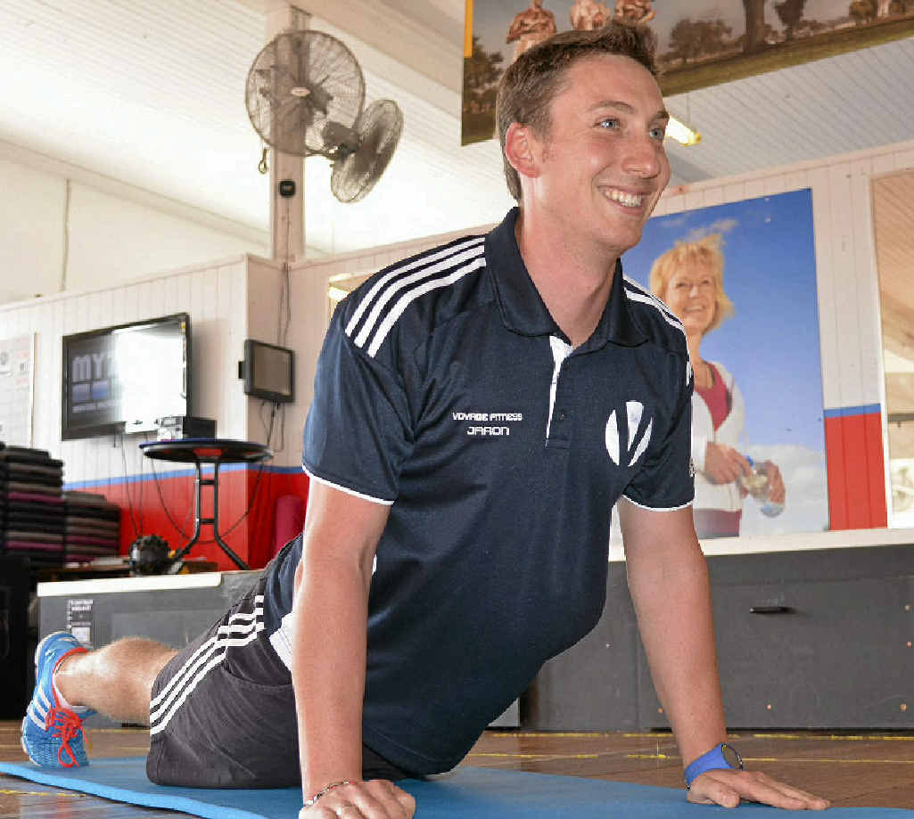 Jaron Cumerford shows the blokes that yoga isn’t just for the ladies. Jaron Cumerford shows the blokes that yoga isn’t just for the ladies.